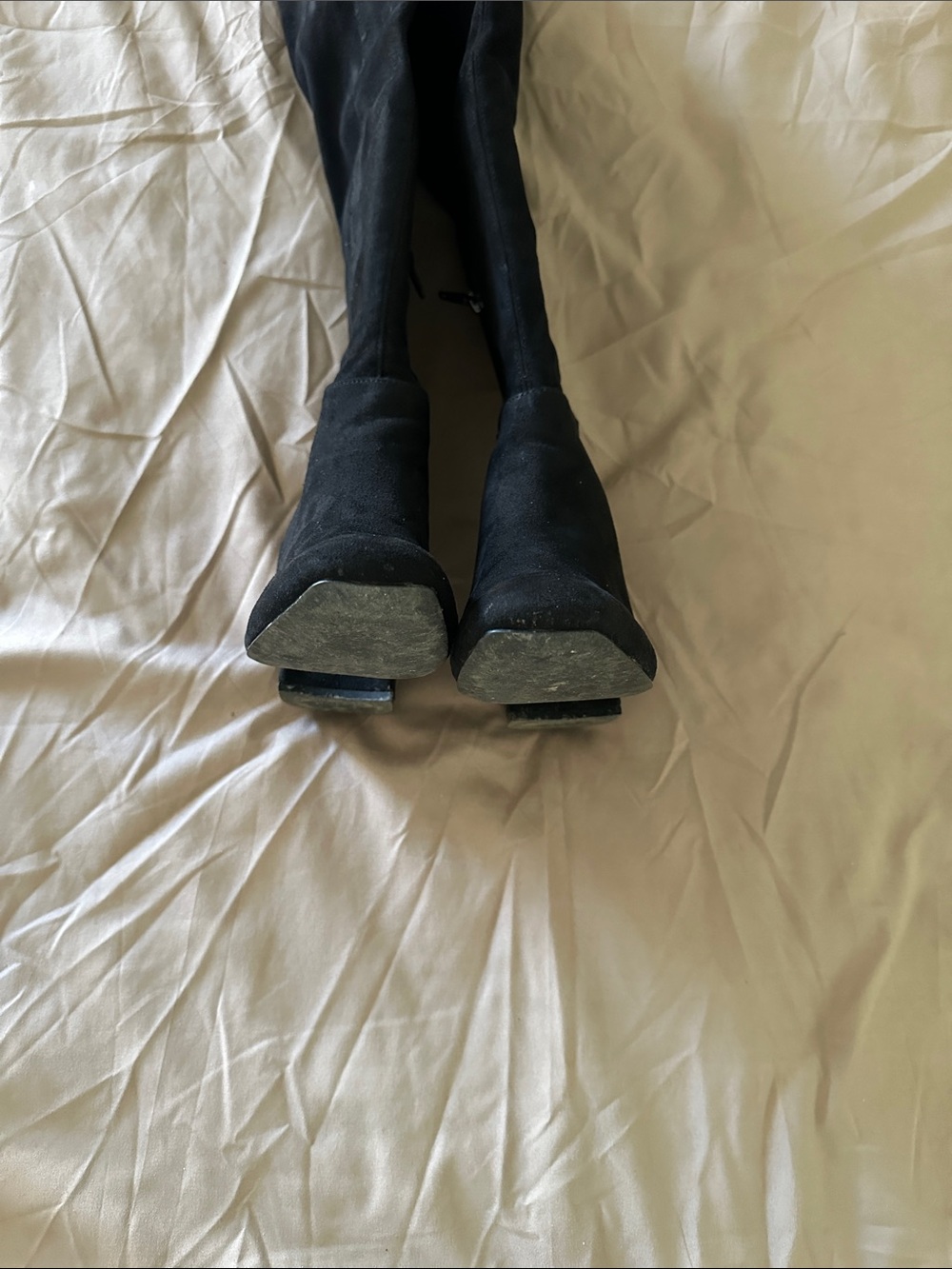 Steve Madden Black Over-the-Knee Block Heel Boots - Women - Picture 4 of 4